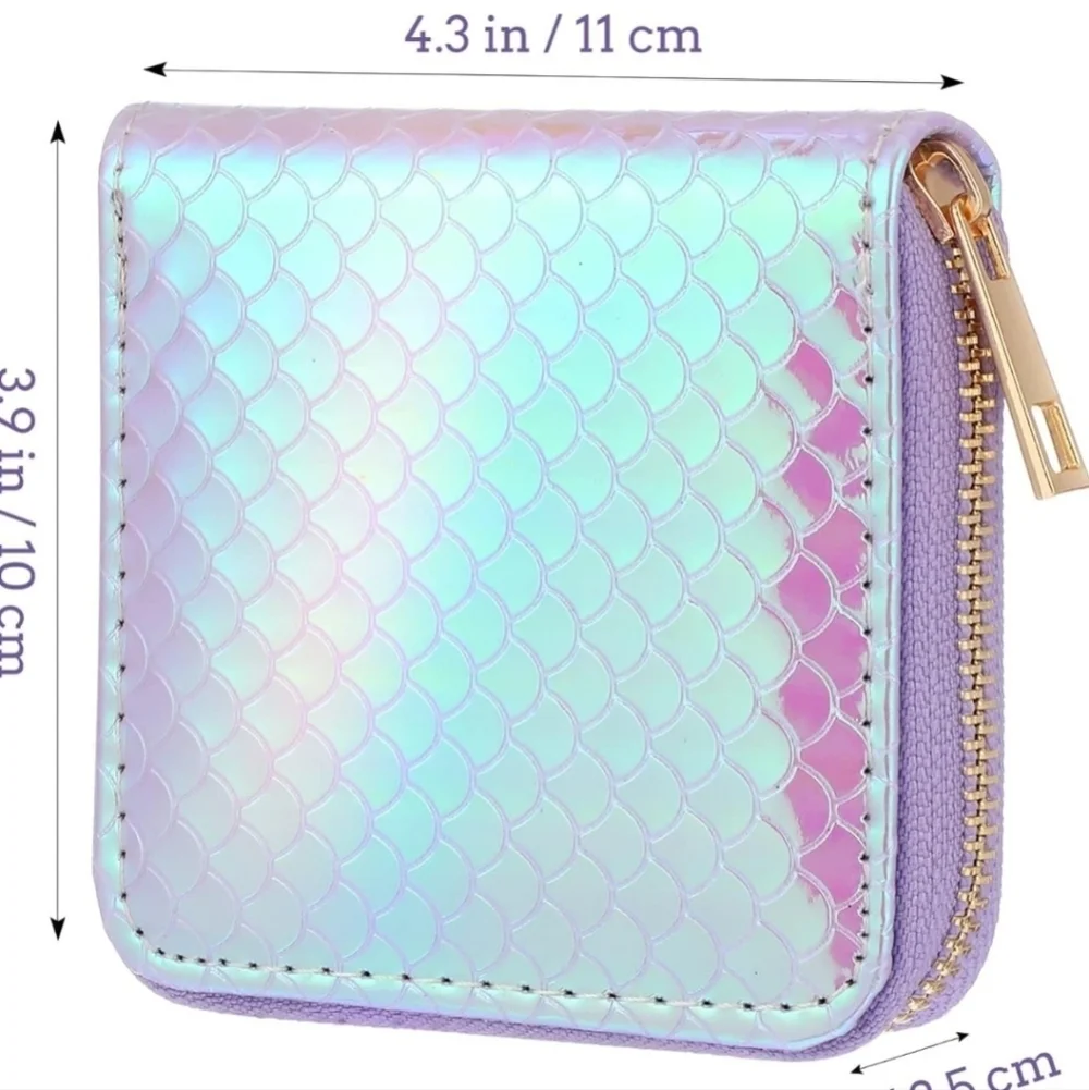 Holographic Mermaid Scale Wallet